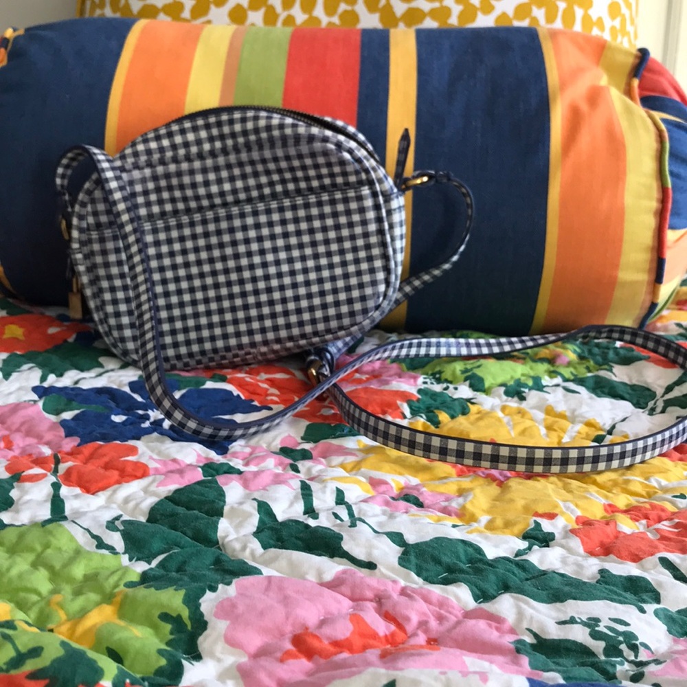 Small J. Crew gingham bag